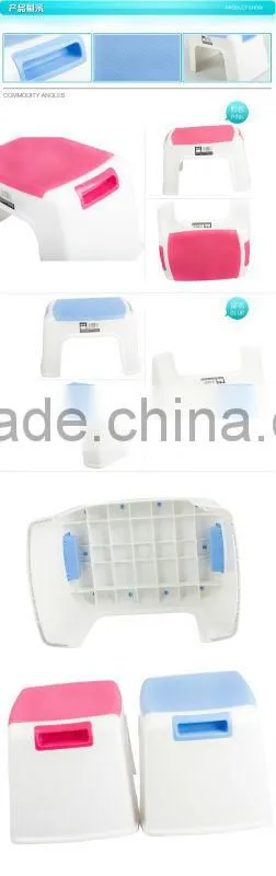 Square plastic portable household stool