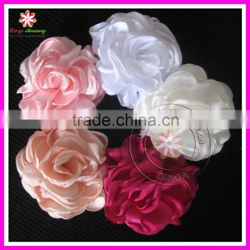 Organza burnt flower, handmade burnt edge curling satin rose, burnt satin organza flower