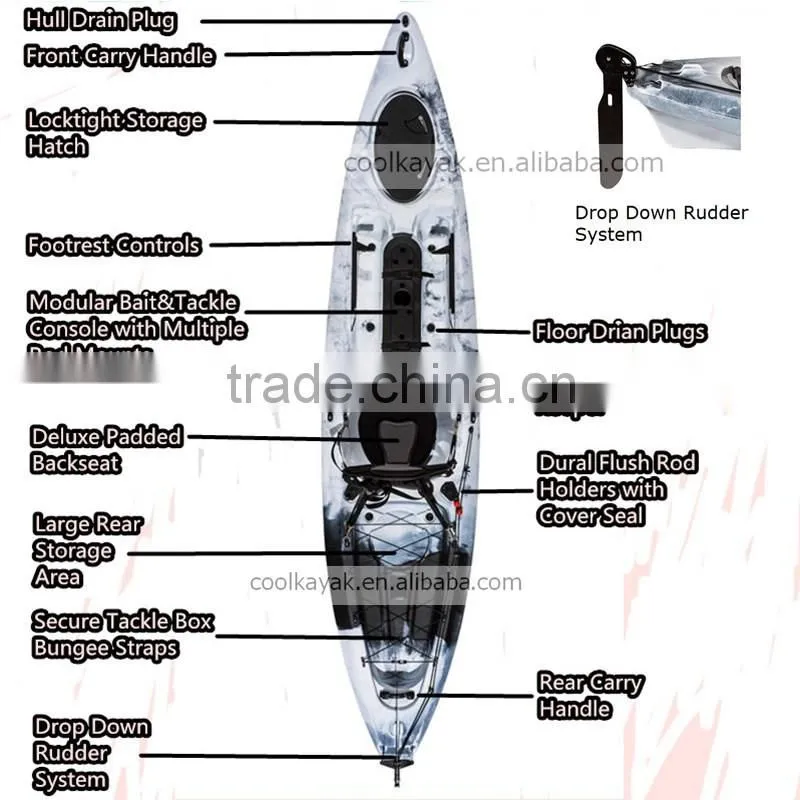 sea fishing kayak made in China factory for wholesale