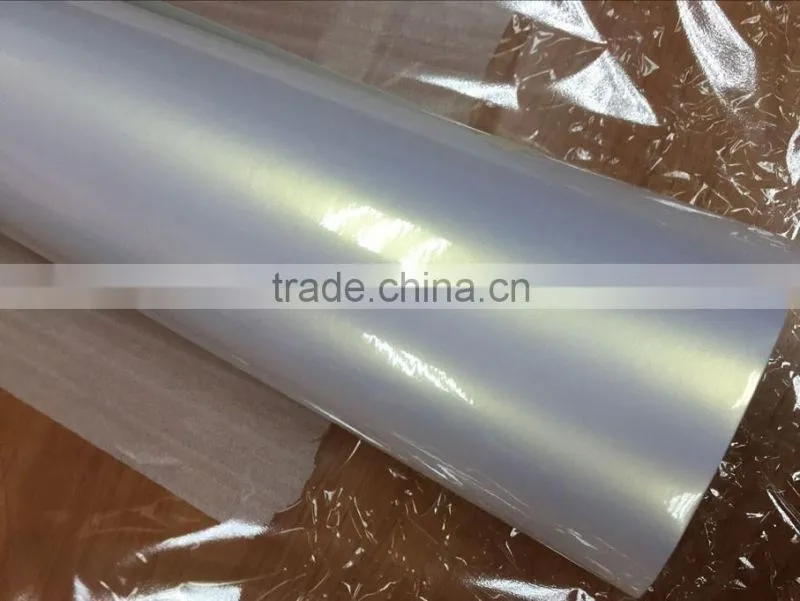 Best Selling 1.52*20m pearl chameleon white film for car sticker, white to gold car wrapping film
