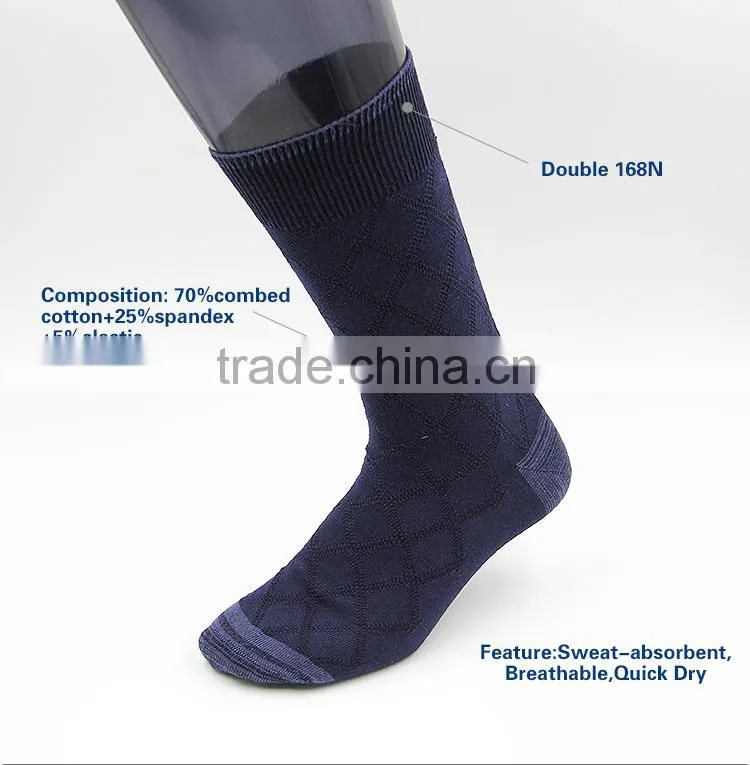 Top quality 100% cotton business socks for men