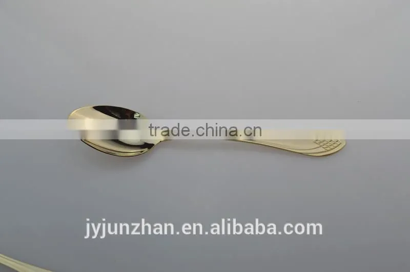 Perfect gold stainless table knife with high mirror polishing and low price