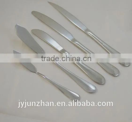 Stainless Plain Table knife set with mirror polishing and OEM model