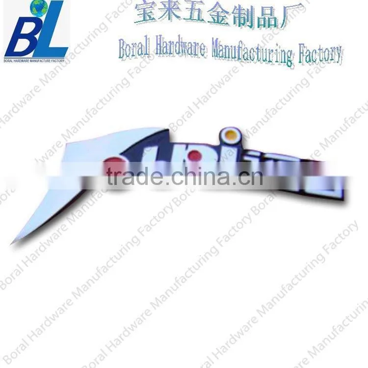 Colorful metal custom building nameplate