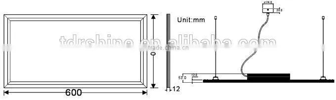 300x600 24W led panel light