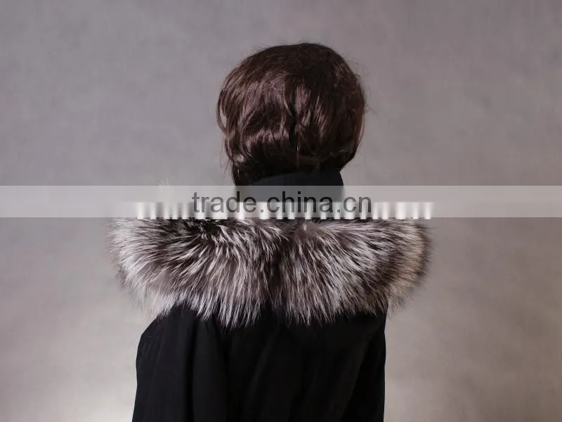 genuine silver fox fur trim for hood