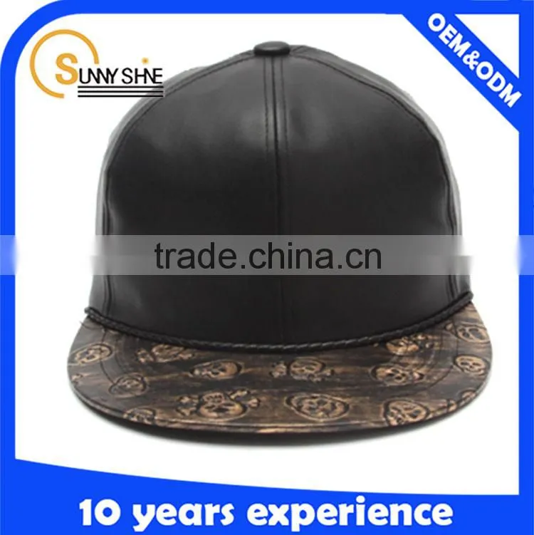 Faux leather cowboy hat