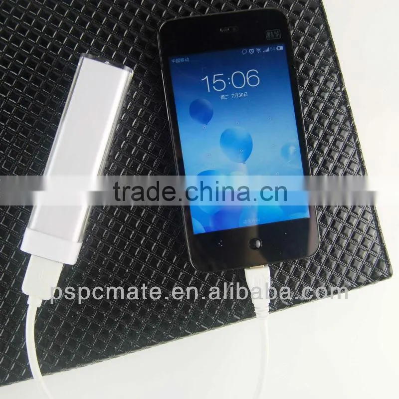 2600 portable power bank,lipstick power bank,mobile phone charger