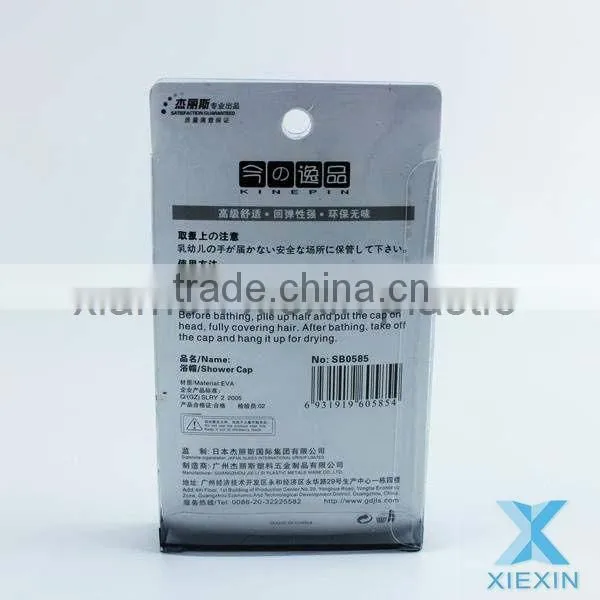 The high quality custom transparent plastic packaging box for shower cap