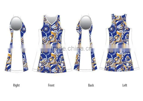 Full sublimation pattern stylish design netball dress