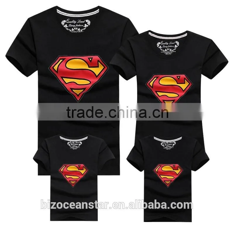 Pure cotton short sleeve parent-child outfit lovers t-shirts