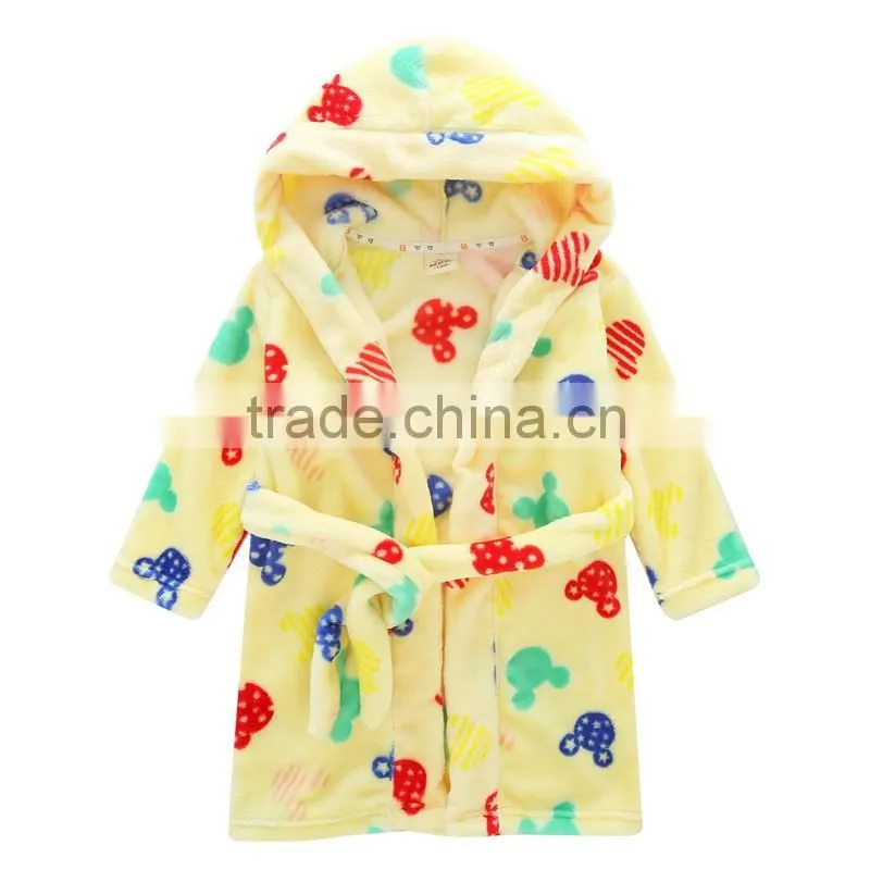 China supply super soft kids bath robe microfiber