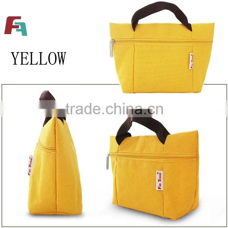 Practical solid color tote bag foldable lady bags handbag
