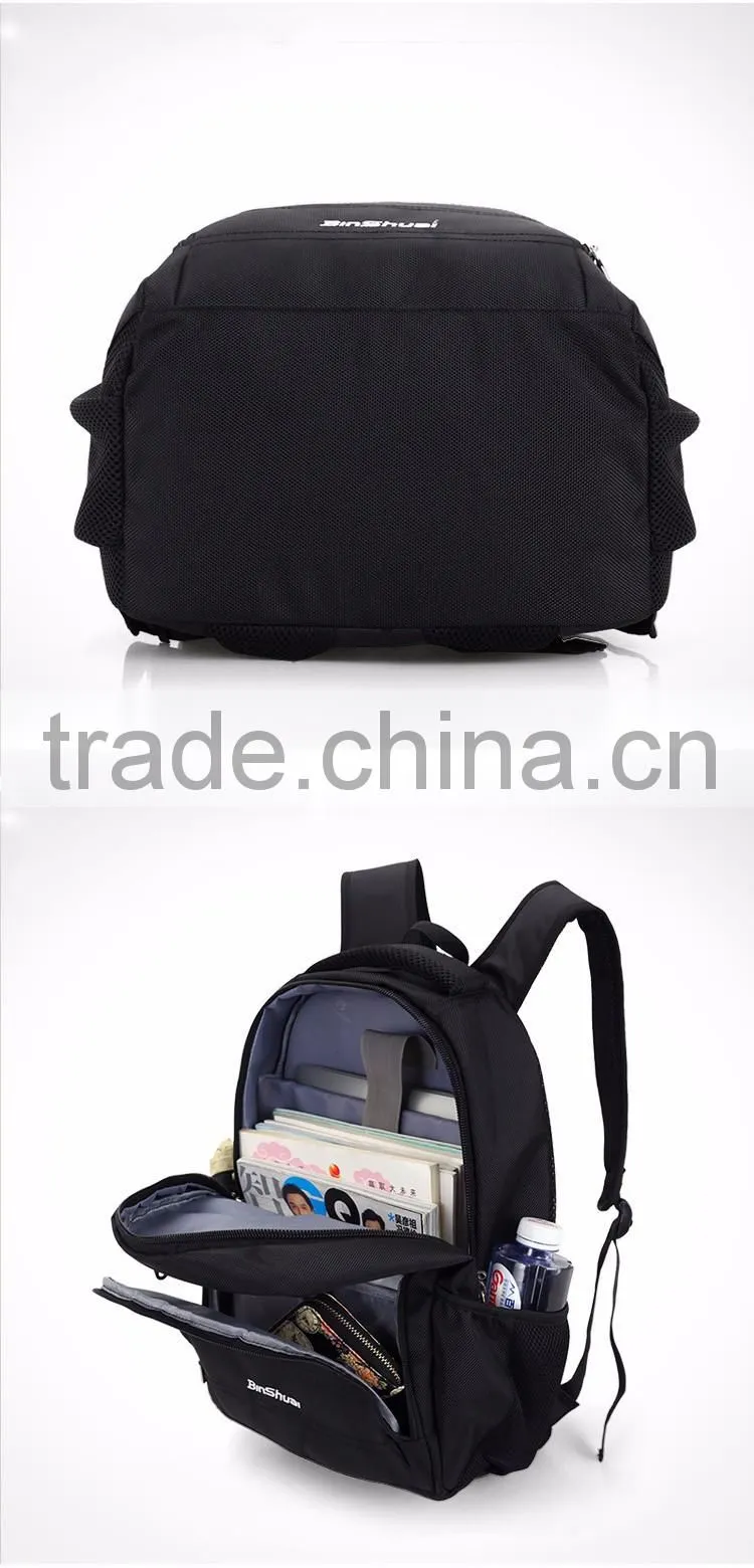 wholesale Best strong waterproof backpack Black nylon laptop backpack