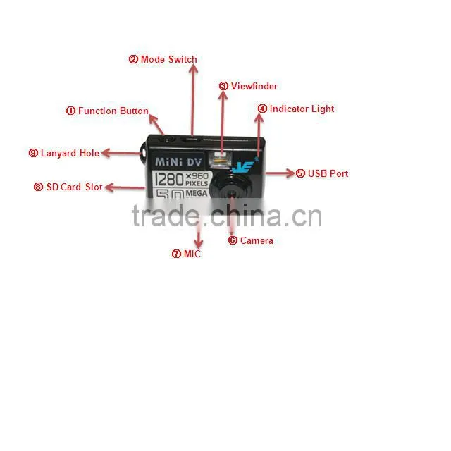 Mini DV camera Digital Small Camcorder DVR Mini DV Video Recorder 1280*960 Mini DV Camera