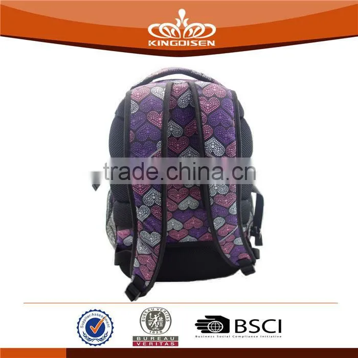 2015 hot style heart shape leisure backpack