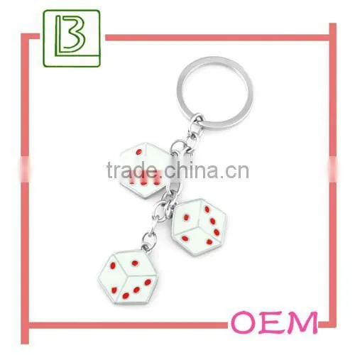 Bridal Transparent dice handy keychain