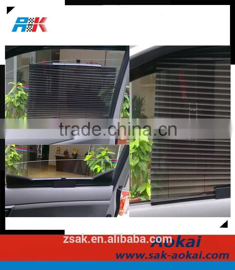 luxury polyester material fabric curtain type car sunshade