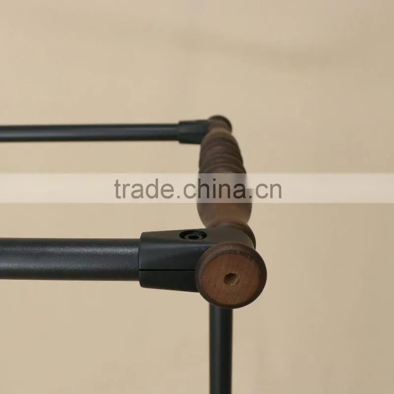 QD-F170 Wooden clothes hanging drying /display rack