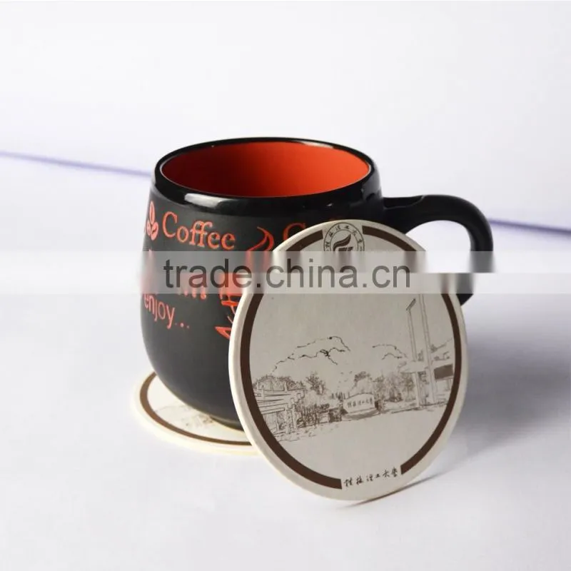 Custom Beer/Wine Absorbent Printed Paper Coaster/Mat Promotional For Pub/Bar