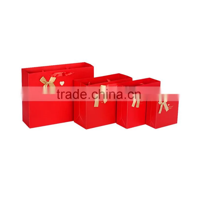 China supplier bow paper birthday gift paper bag