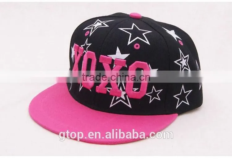 Baseball cap Hip hop flat snapback visor hat letter embroidery printing