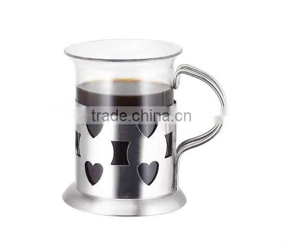 stainless steel glass press / french press / tea & coffee plunger set