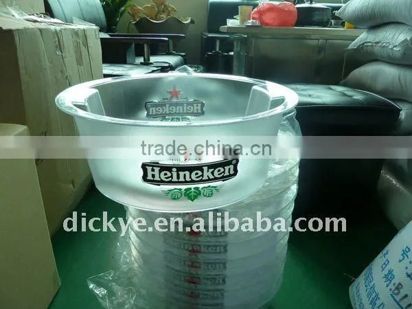 wine ice bucket 5L plastic ice bucket /smirnoff plastic ice bucket