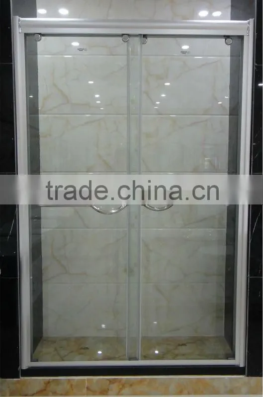 toilet commercial double sliding shower glass doors D811