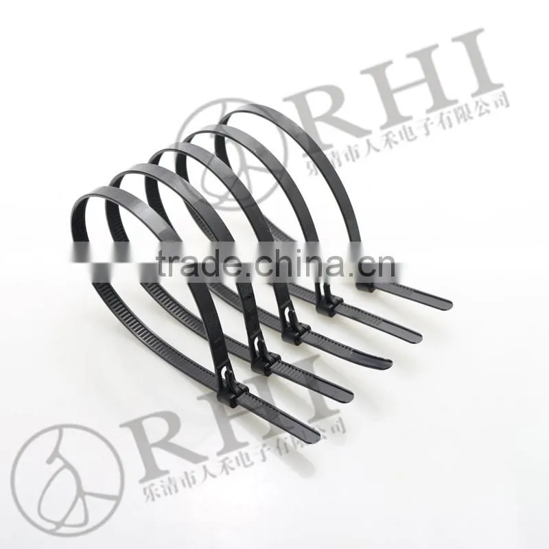 RHI black releasable Plastic and nylon cable tie