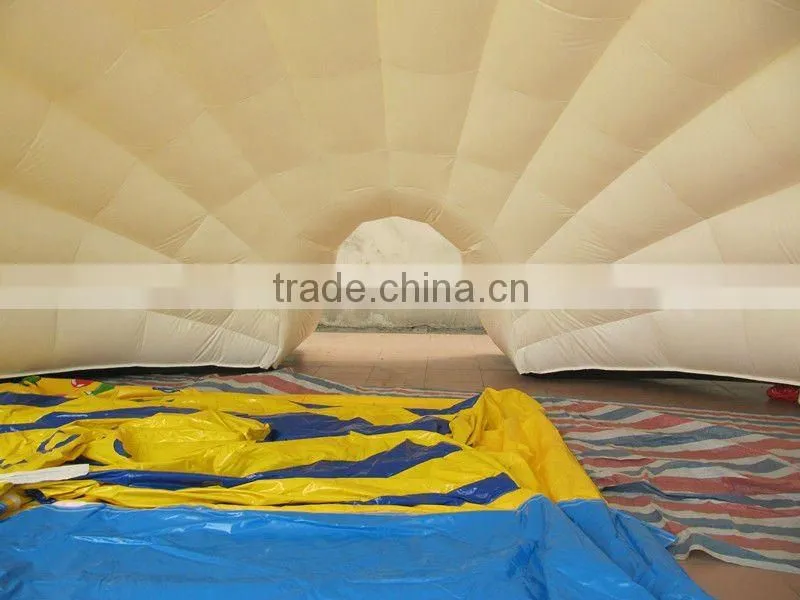 Inflatable shell tent for events