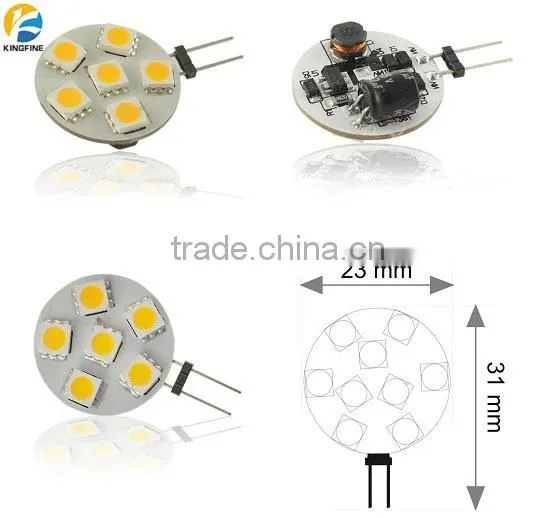 CE RoHS Round 6 5050SMD 1.2w LED G4 8mm LED Light