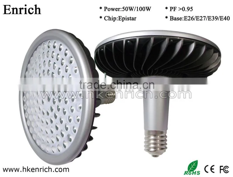 E26 ,E27, E39,E40 100W Waterproof LED High Bay Light PF>0.95