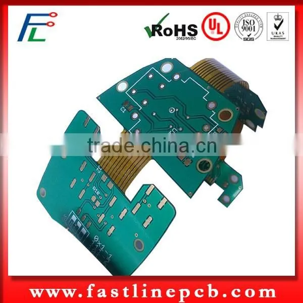 Multilayer Green ink solder Rigid flexible PCB