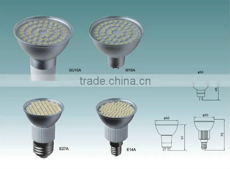 3W gu10 60 smd led light bulb