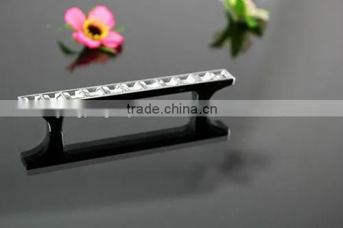 Hardware crystal square diamond bridge handle 128mm pitch