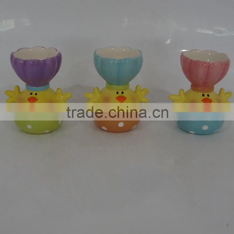 Ceramic Chicken Egg Holder in Bunny Design