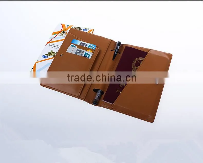 Custom leather passport cover, wholesale men leather passport card holder