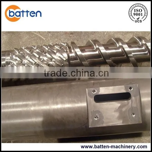 PE film pelleting plastic extruding single screw and barrel