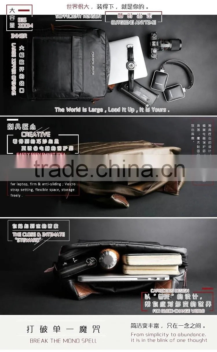 High Quality School Laptop Bag Tactical Vintage Backpack With Carry Handle