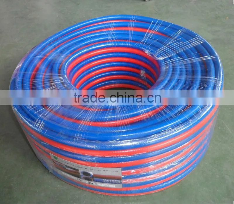 pvc welding hose , gas cutting hose,bule and red color ,high preuusre hose