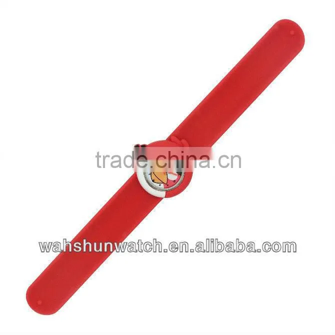 Silicone slap bracelet watch or silicone slap watch