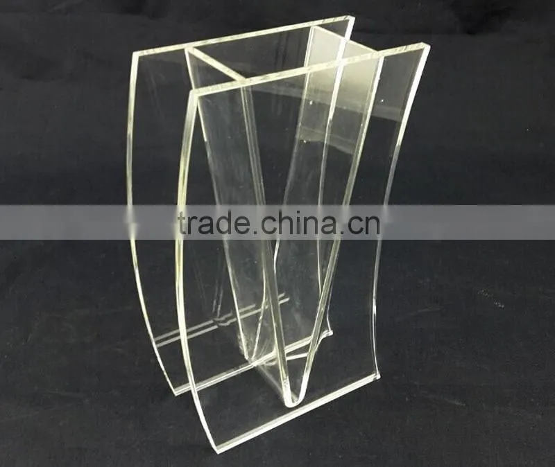 tall plexiglass flower vase for promotional tabletop/desktop/countertop souvenir gift