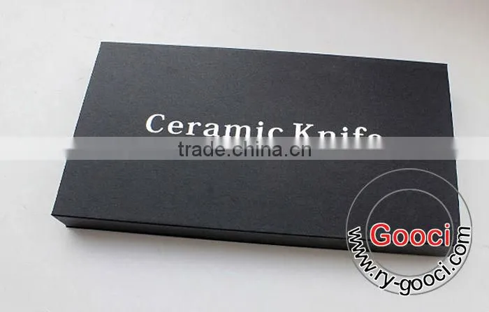 3" 4" 5" 6" black blade mirror Ceramic Kitchen Knife Set With black box