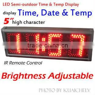 20 inches outdoor double side time and temperature led display