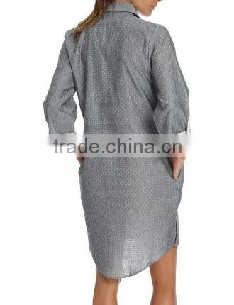 Dobby Nightshirt-Grey
