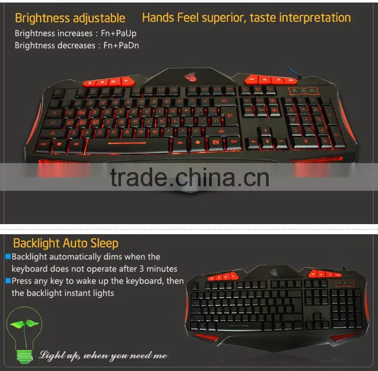 custom function ergonomic keyboard backlight led colorful gaming mouse