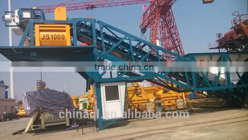 YHZS50 mobile concrete mixing plant