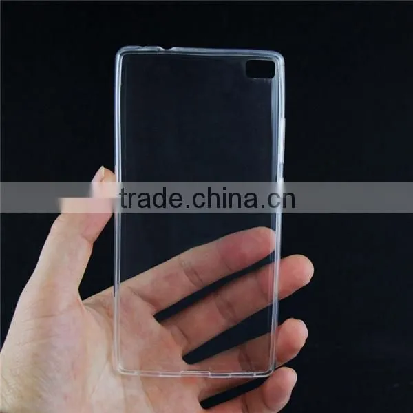 For Huawei P8 Max Ultra Thin TPU Case , Soft Clear Tranparent Crystal Gel Silicone Back Cover Case For Huawei P8 Case