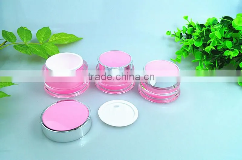 Cystal top ABS cap plastic acryrlic cream jars